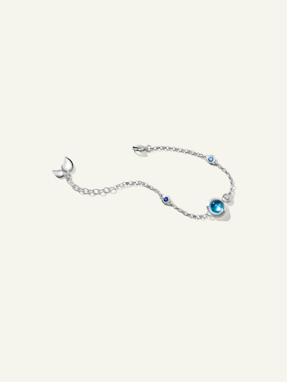 BOUTON Mini Chain Armband, Small/Medium in 'Ocean'