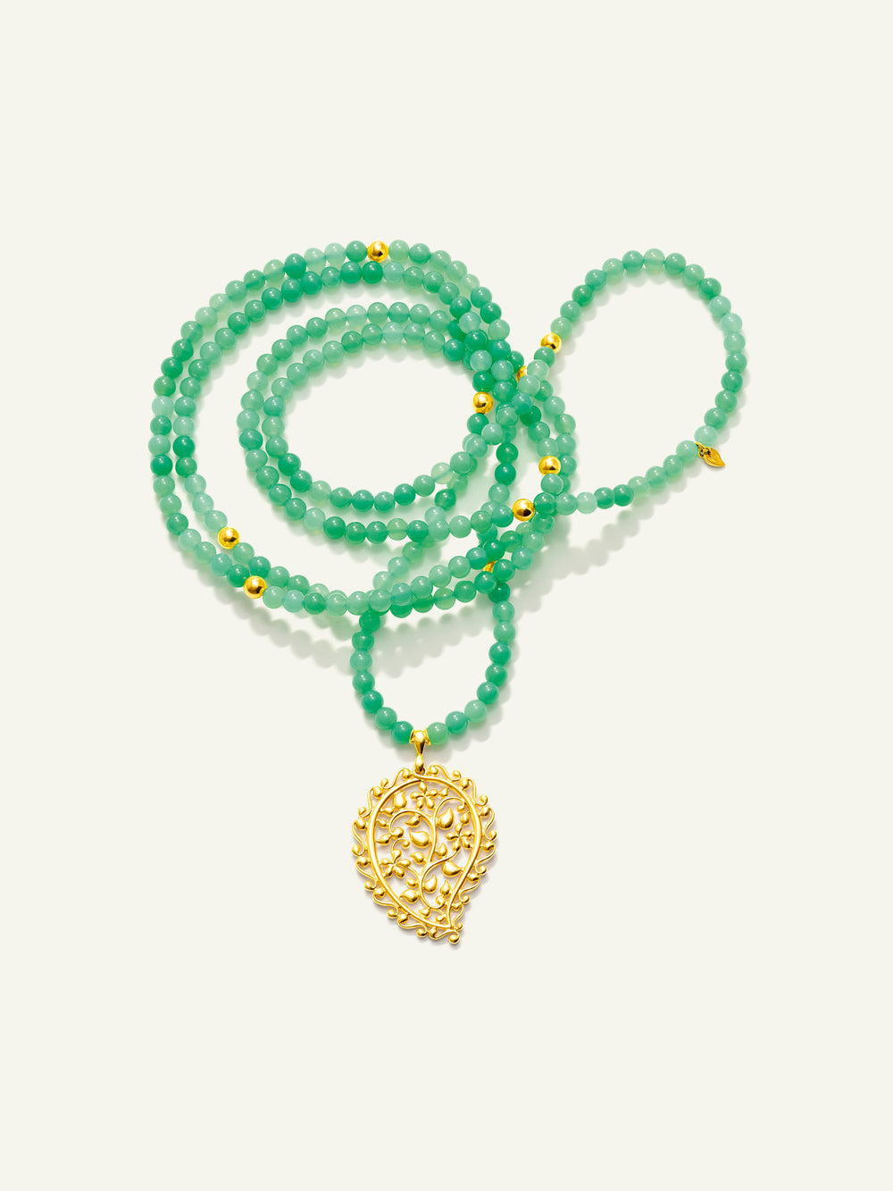 INDIA Dream Pendant Necklace with Chrysoprase