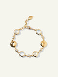 B-BOU-San-Cl-yg | BOUTON Bracelet in 'Sand' with White Diamonds