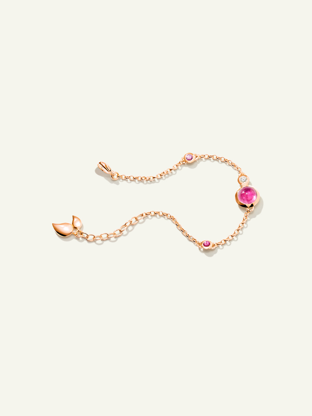 B-BOU-c-Blu-ml-rg | BOUTON Mini Chain Bracelet, in 'Blush'