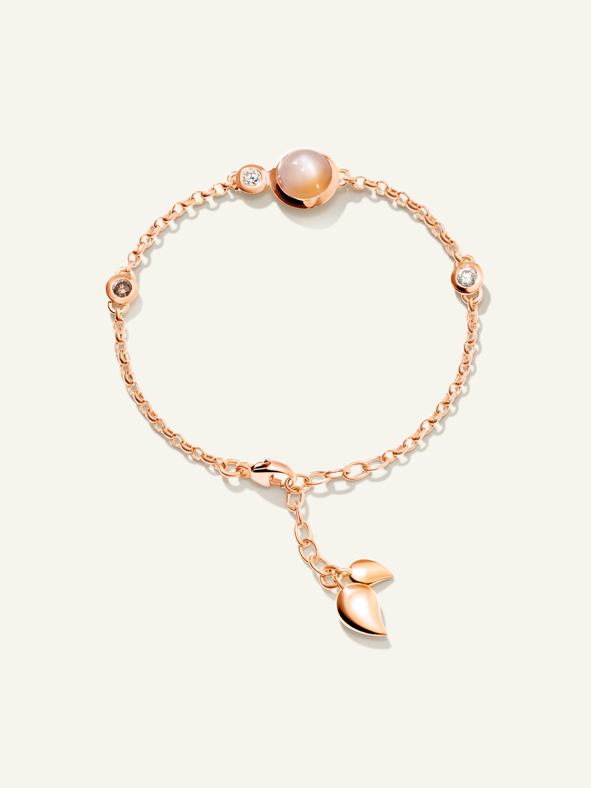 B-BOU-c-Cam-ml-rg | BOUTON Mini Chain Bracelet, in 'Camel'