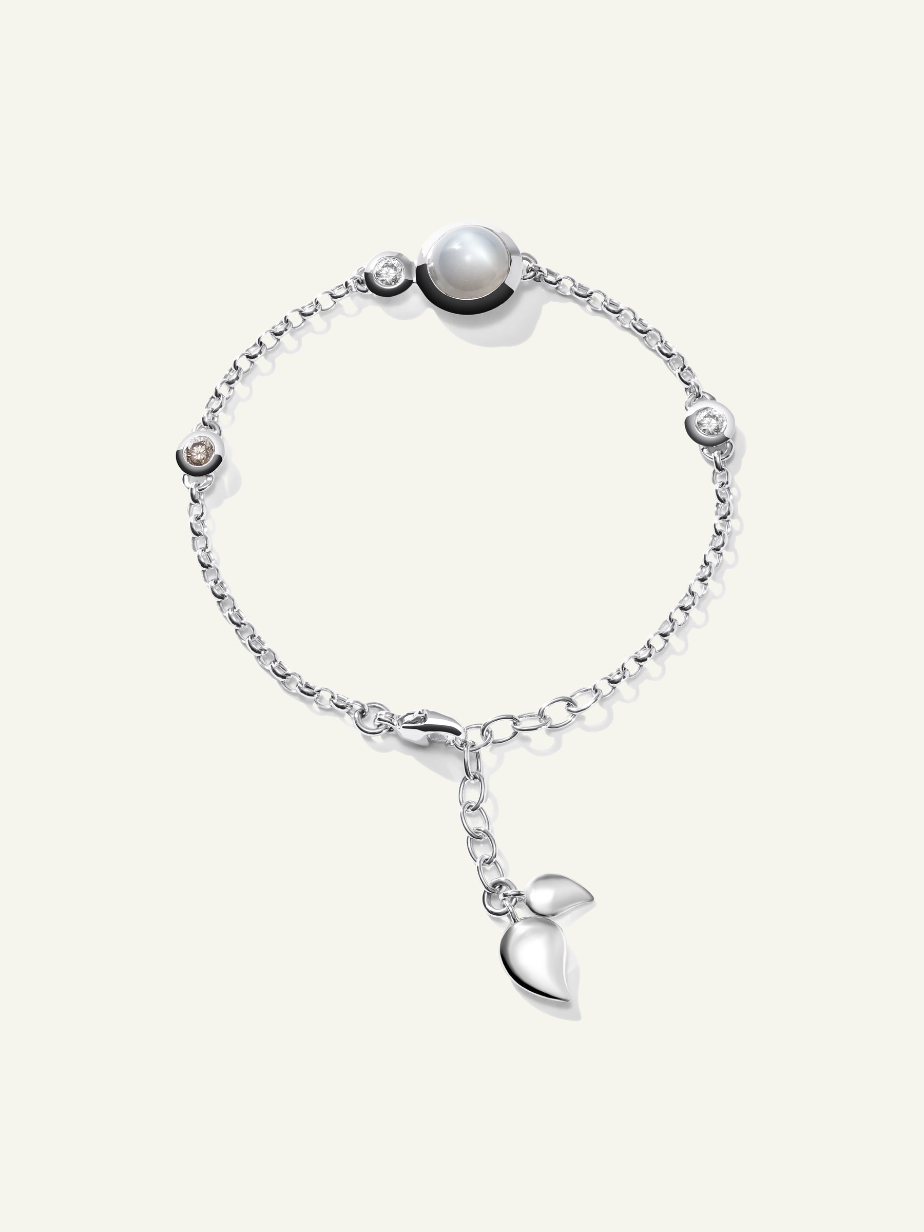 B-BOU-c-Cas-sm-wg | BOUTON Mini Chain Bracelet, Small/Medium in 'Cashmere'