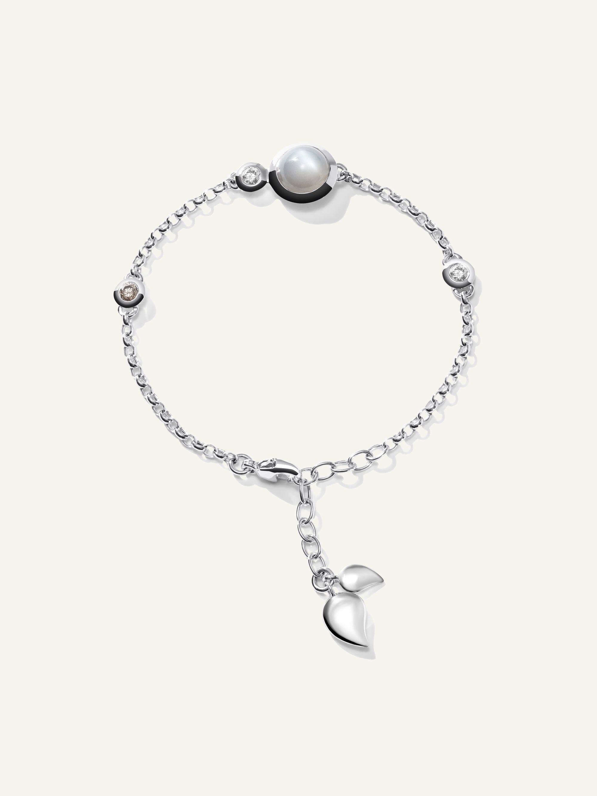 B-BOU-c-Cas-sm-wg | BOUTON Mini Chain Bracelet, Small/Medium in 'Cashmere'