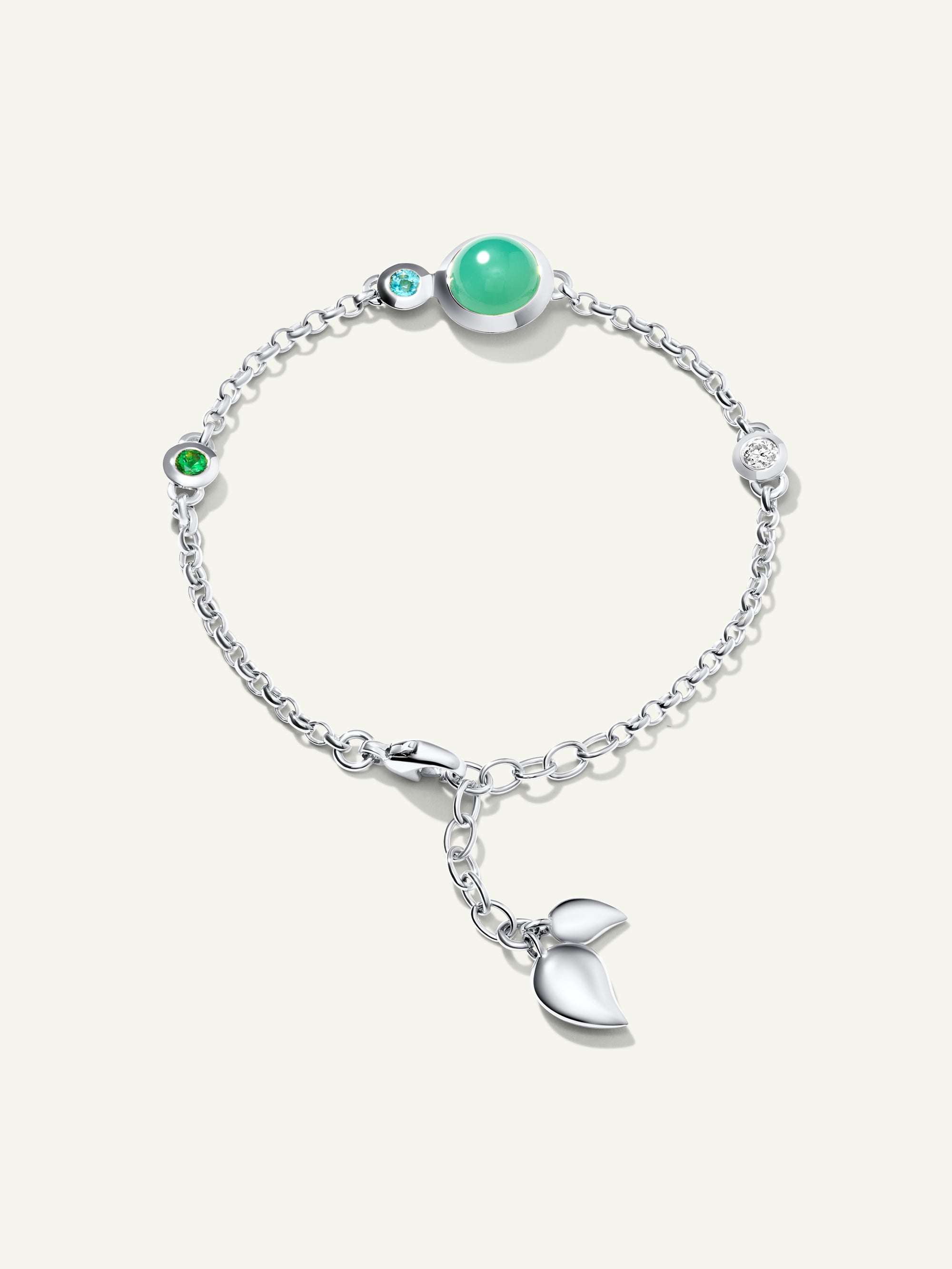 B-BOU-c-Lag-sm-wg | BOUTON Mini Chain Bracelet, in 'Lagoon'