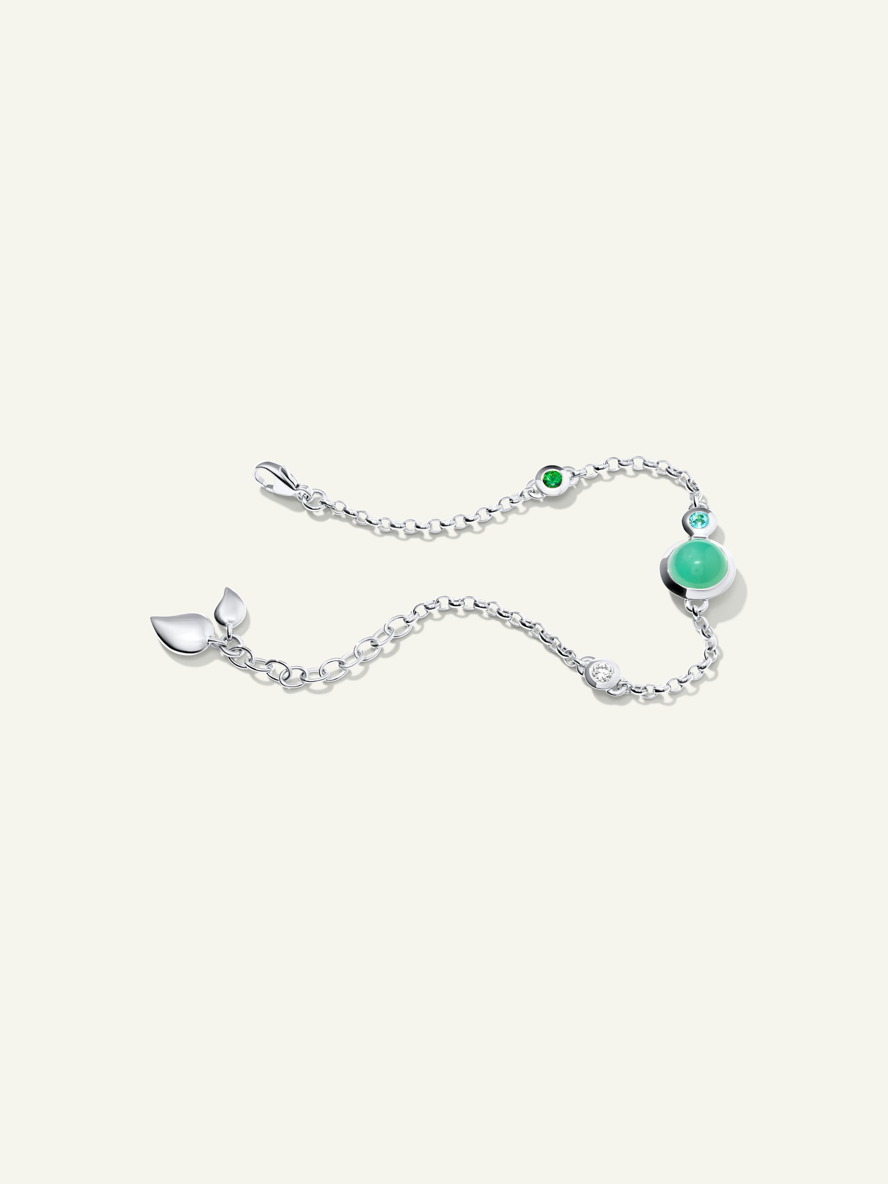 B-BOU-c-Lag-sm-wg | BOUTON Mini Chain Bracelet, in 'Lagoon'