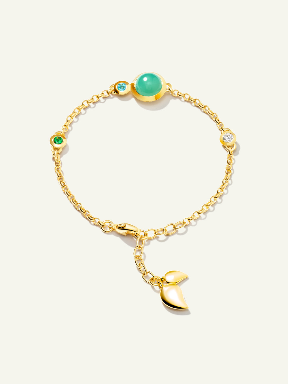 BOUTON Mini Chain Bracelet, Small/Medium in 'Lagoon'