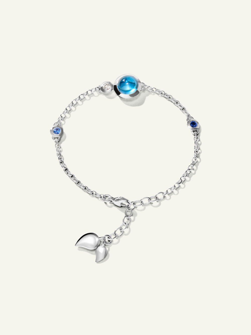 B-BOU-c-Oce-ml-wg | BOUTON Mini Chain Bracelet, in 'Ocean'