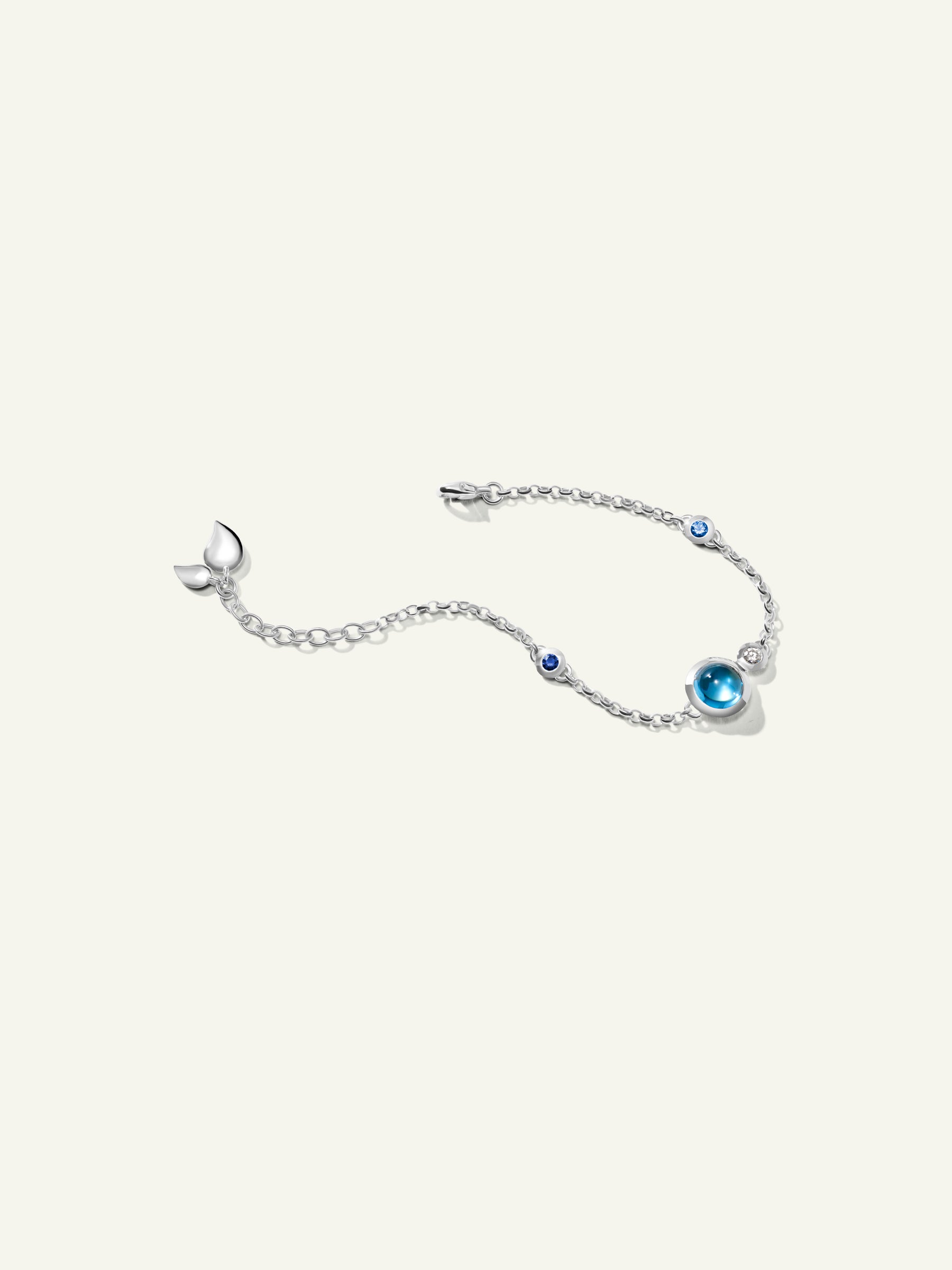 B-BOU-c-Oce-sm-wg | BOUTON Mini Chain Bracelet, Small/Medium in 'Ocean'