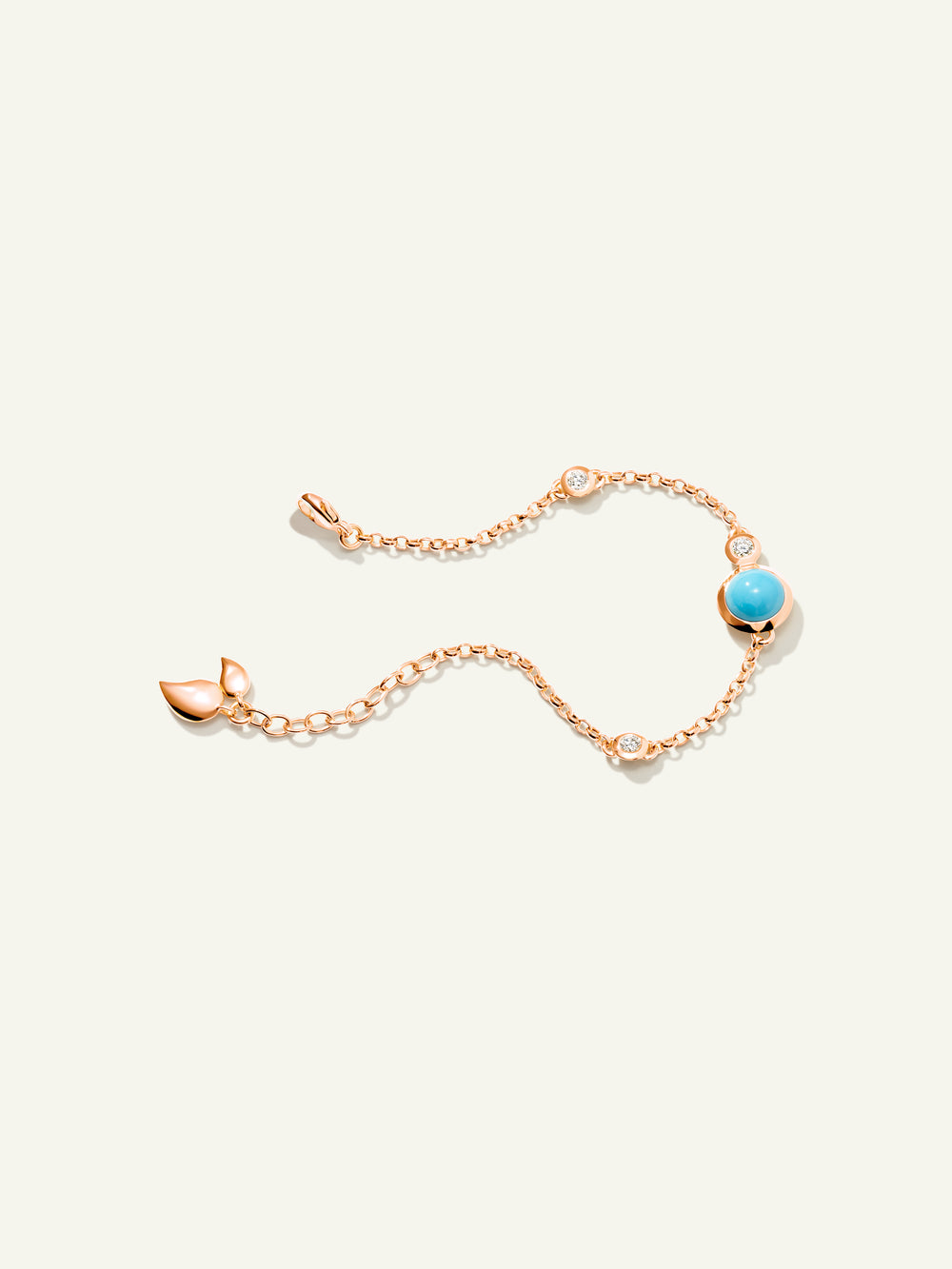 BOUTON Mini Chain Bracelet Small/Medium with Turquoise