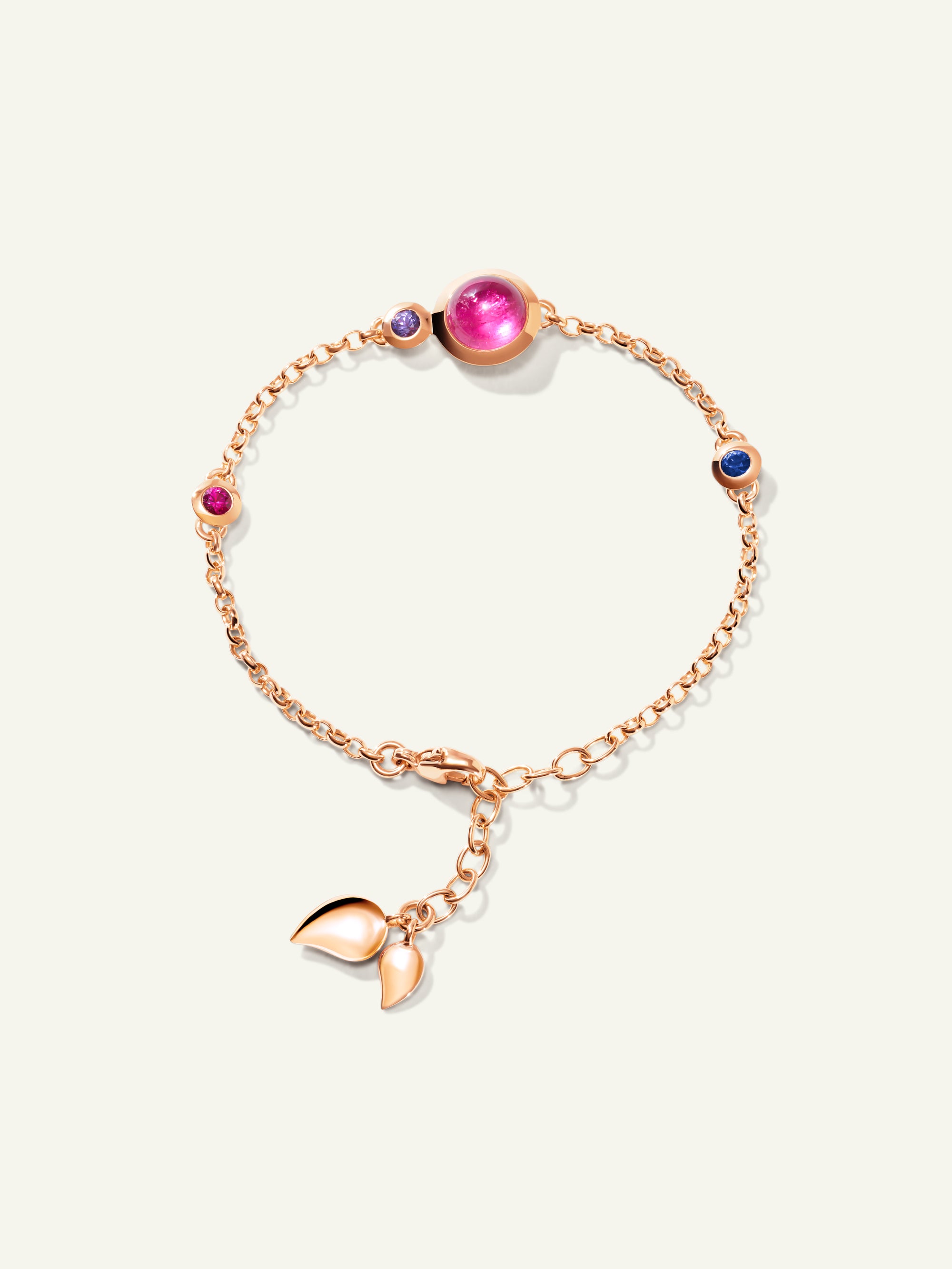 BOUTON Mini Chain Armband, Small/Medium in 'Wildberry'