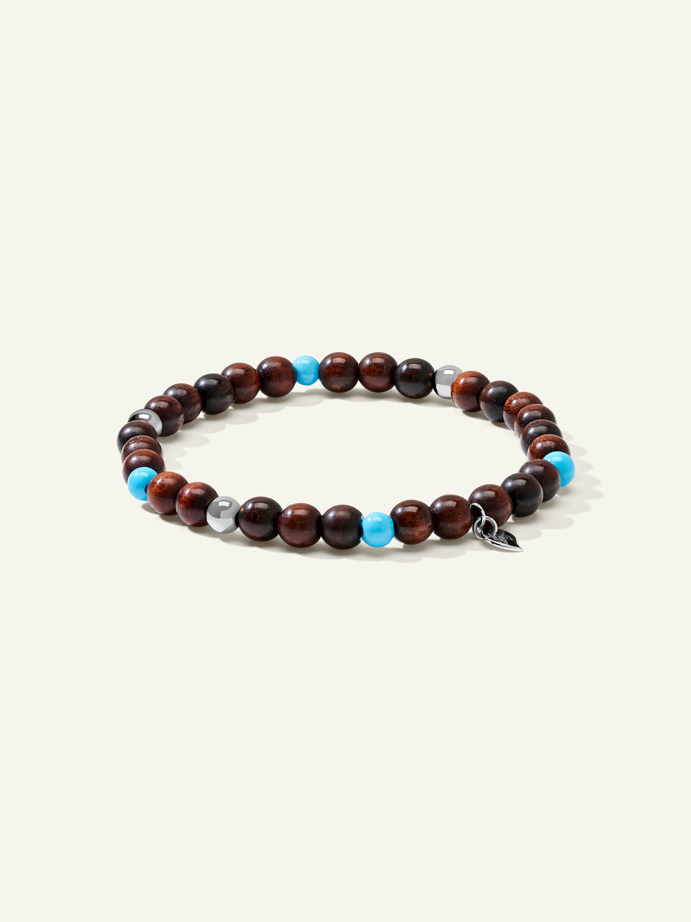 INDIA Armband mit Türkisperlen und Snakewood, eine Reihe