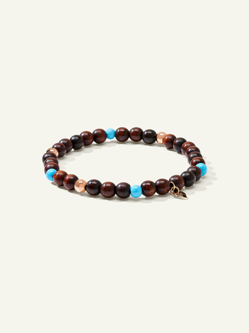 INDIA Medium Armband mit Türkisperlen und Snakewood