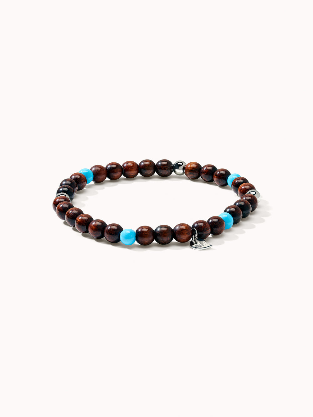 INDIA Medium Armband mit Türkisperlen und Snakewood