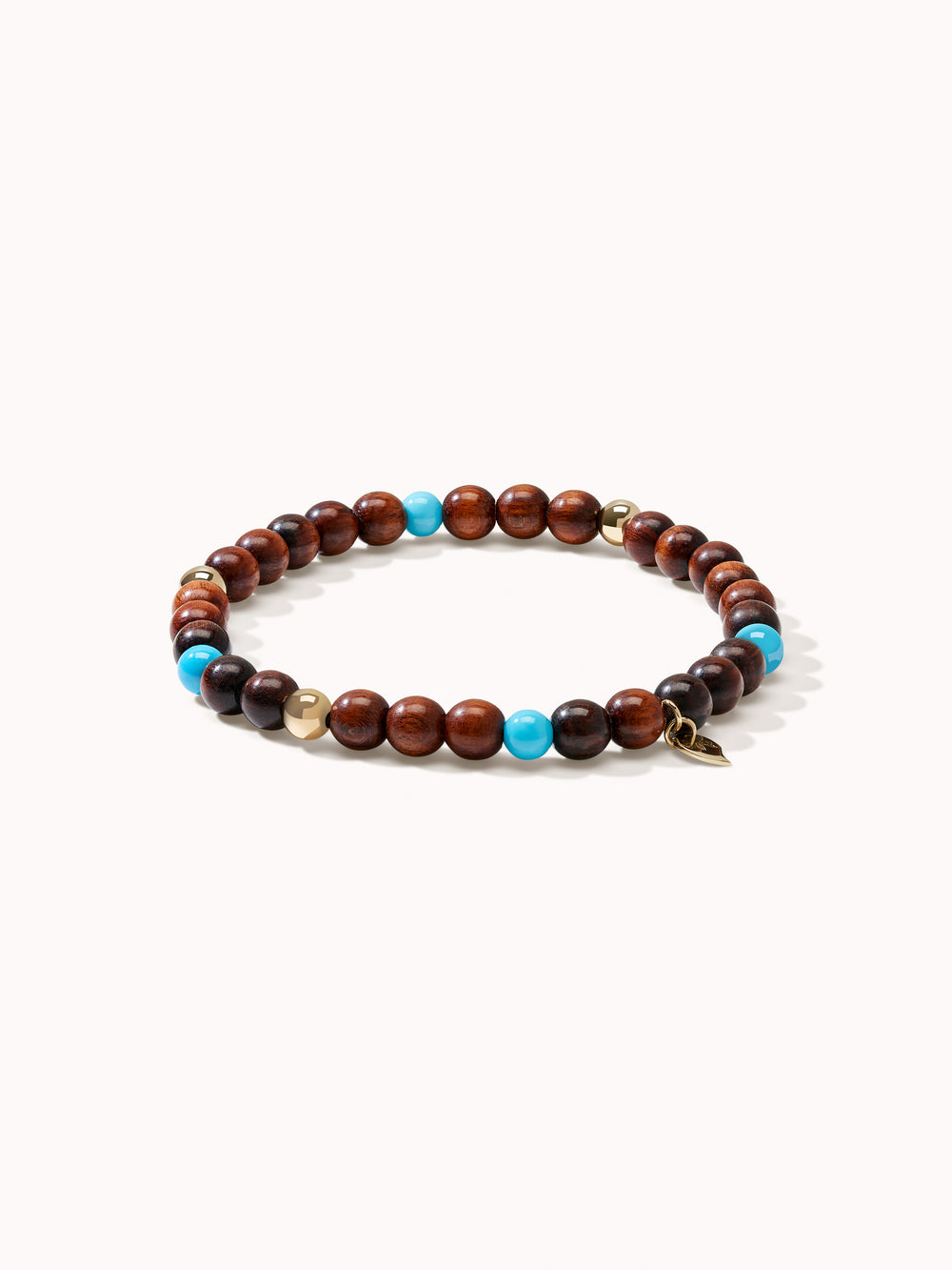 INDIA Medium Armband mit Türkisperlen und Snakewood