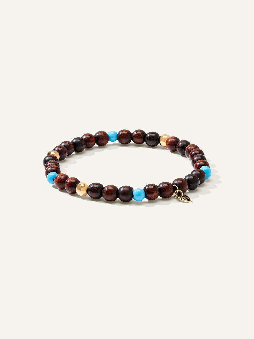 INDIA Medium Armband mit Türkisperlen und Snakewood