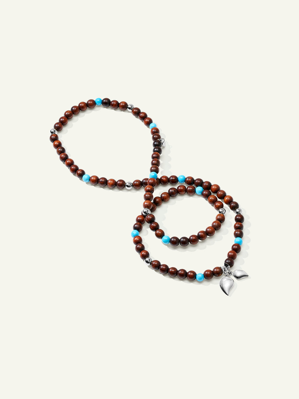 INDIA Medium Armband mit Türkisperlen und Snakewood