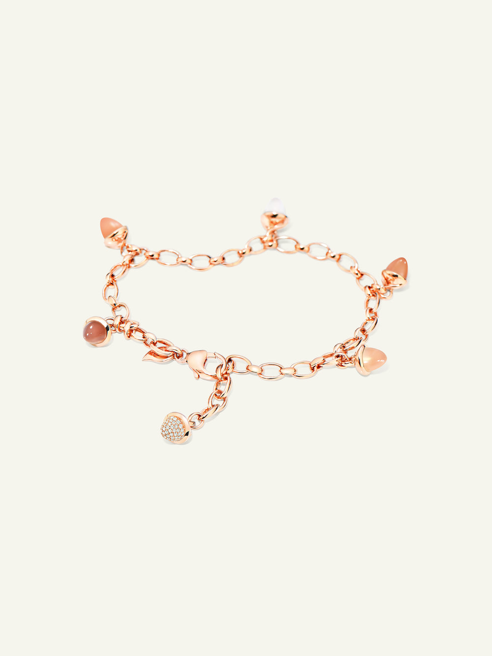 MIKADO Charm Bracelet in 'Camel' with Diamond Pavé