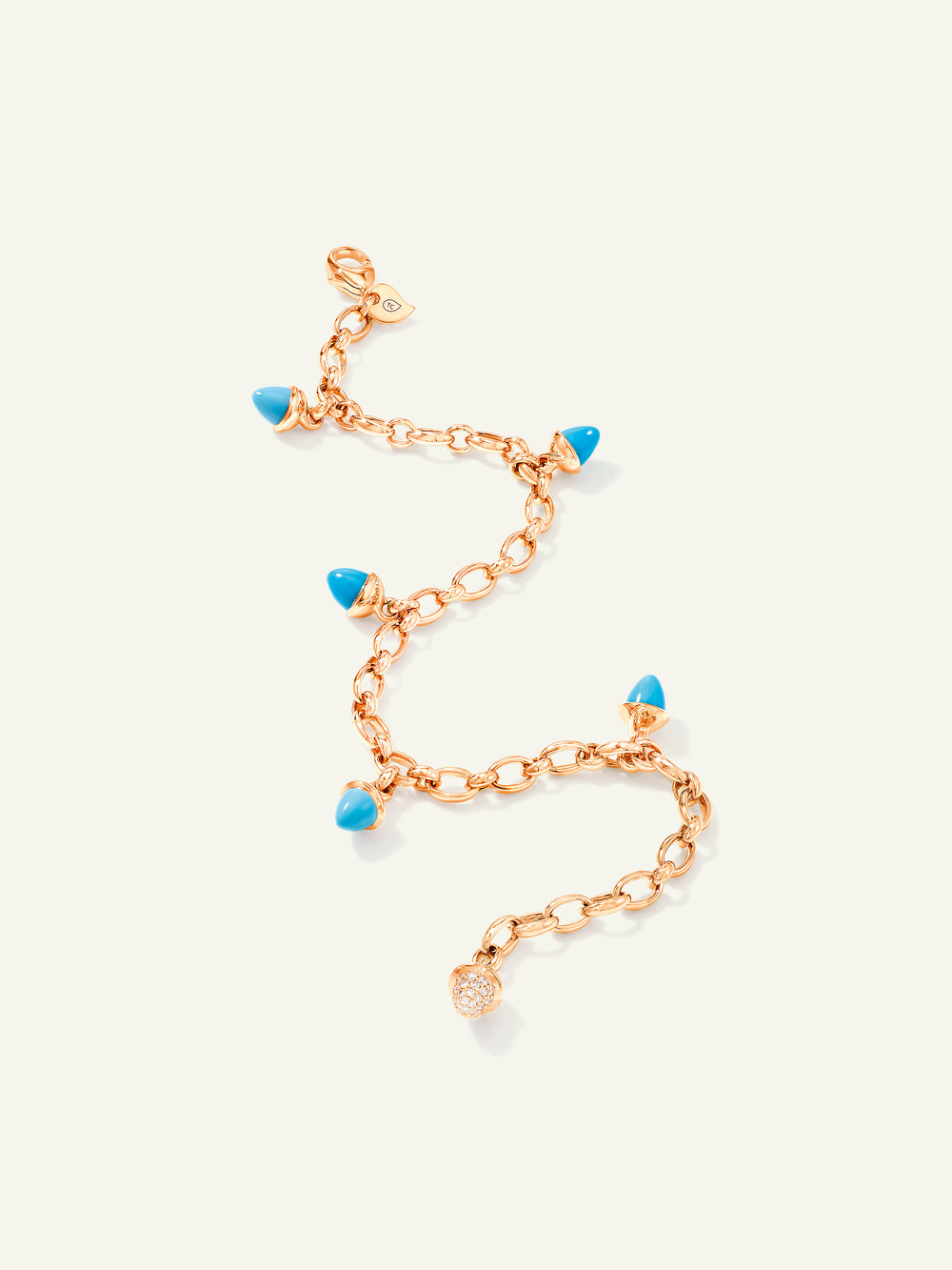 MIKADO Charm Armband in 'Turquoise' mit Diamond Pavé