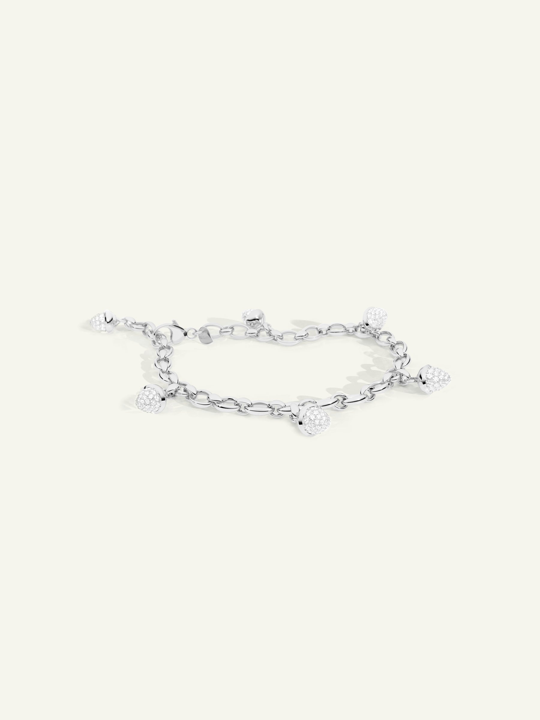 MIKADO Charm Bracelet with Diamond Pavé
