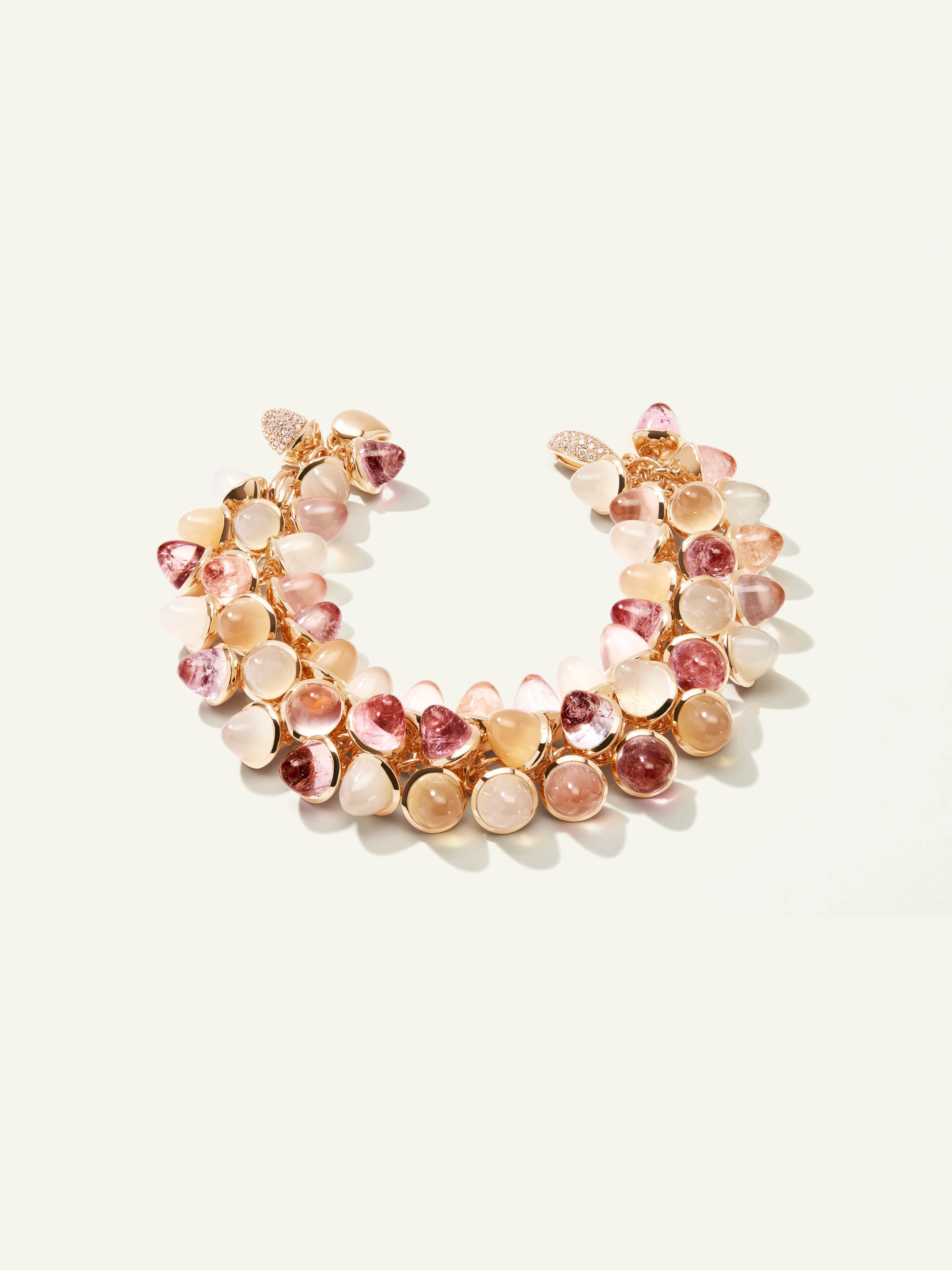Bracelet MIKADO Flamenco 'Blush' with Diamond Pavé