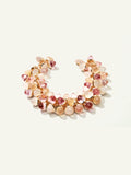 B-MFL-Blu-p-rg | MIKADO Flamenco Bracelet in 'Blush' with Diamond Pavé