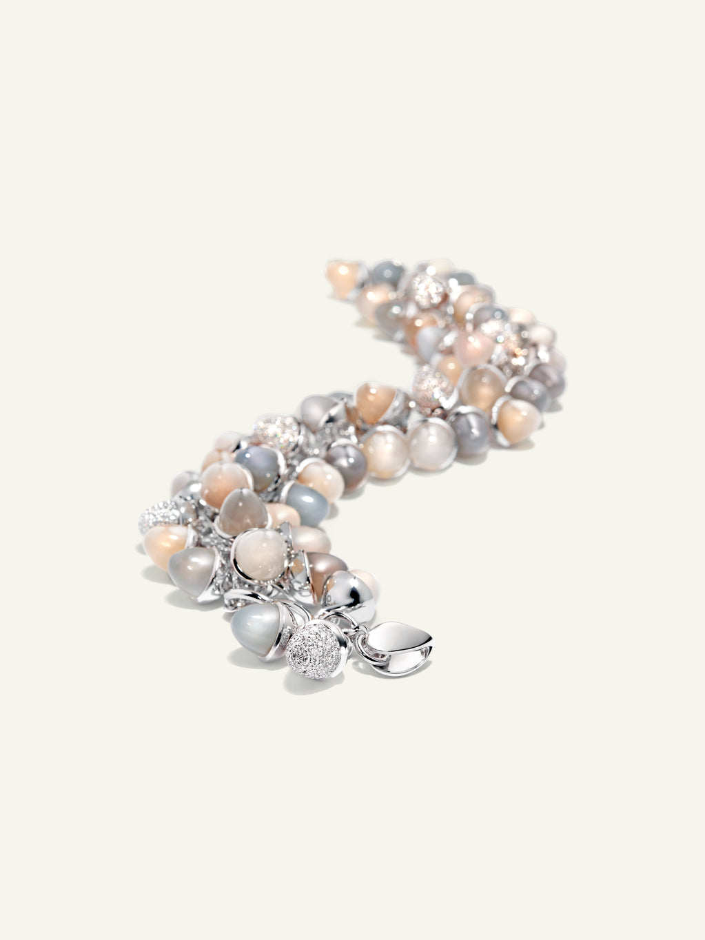 MIKADO Flamenco Bracelet in 'Cashmere' with Diamond Pavé
