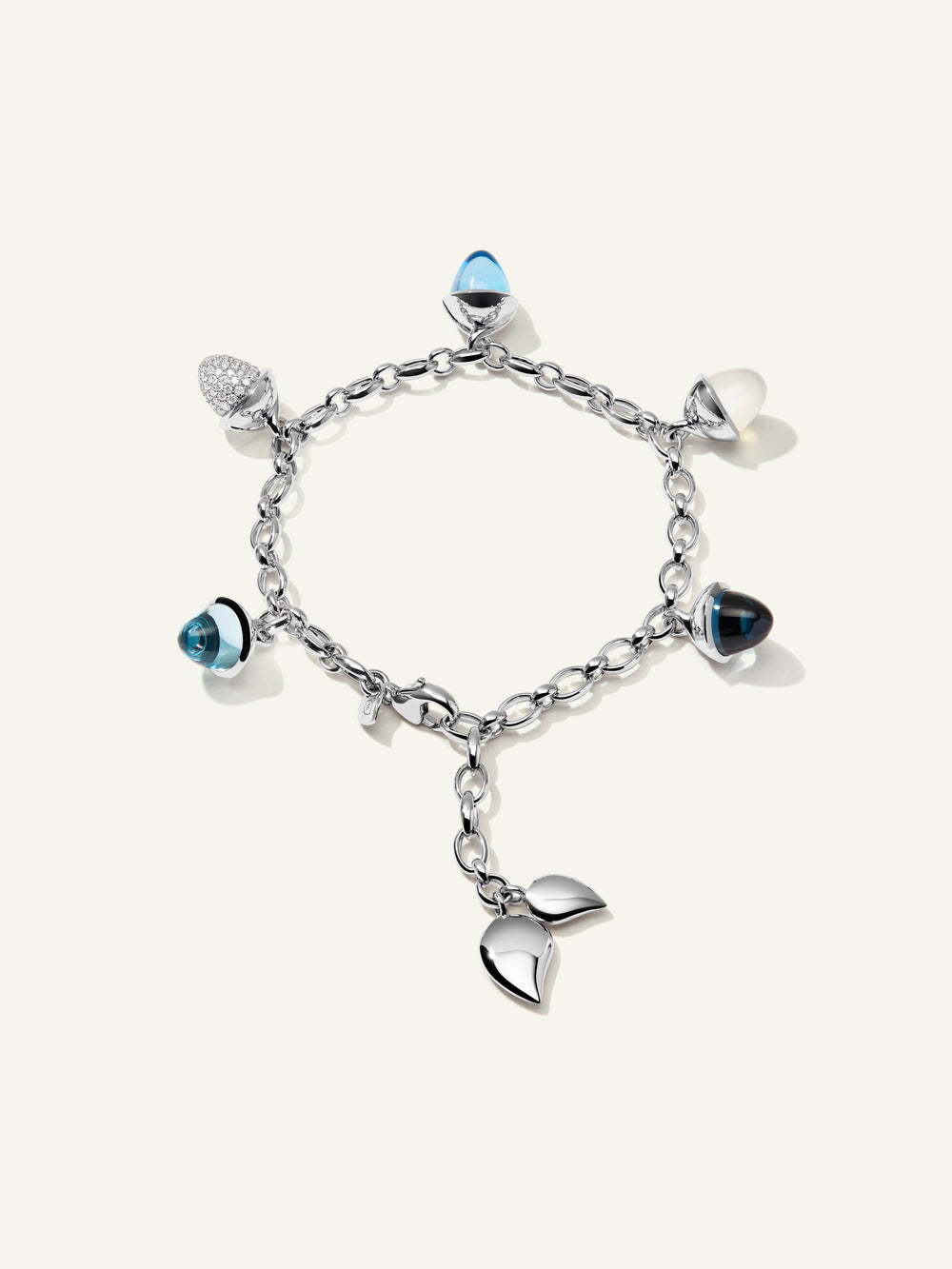 Bracelet MIKADO Flamenco Charm 'Ocean' with Diamond Pavé mit Diamant Pavé
