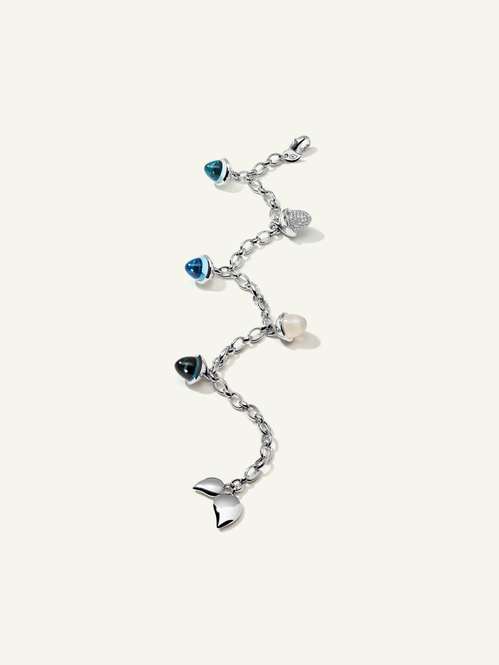 Bracelet MIKADO Flamenco Charm 'Ocean' with Diamond Pavé mit Diamant Pavé