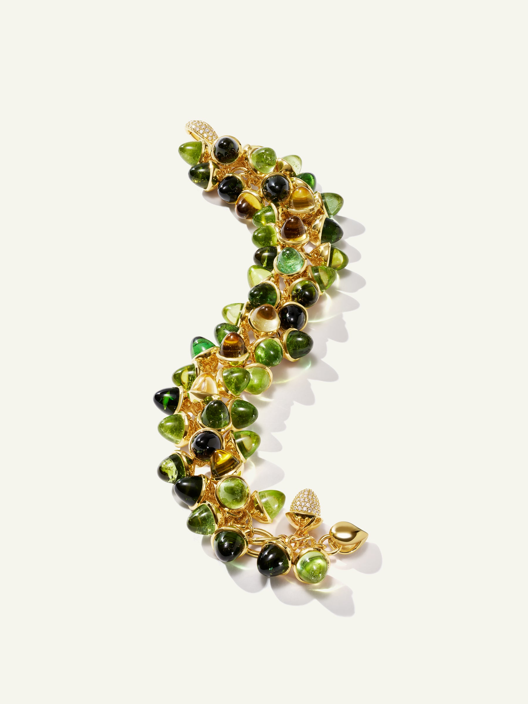 MIKADO Flamenco Bracelet in 'Rainforest' with Diamond PavŽ