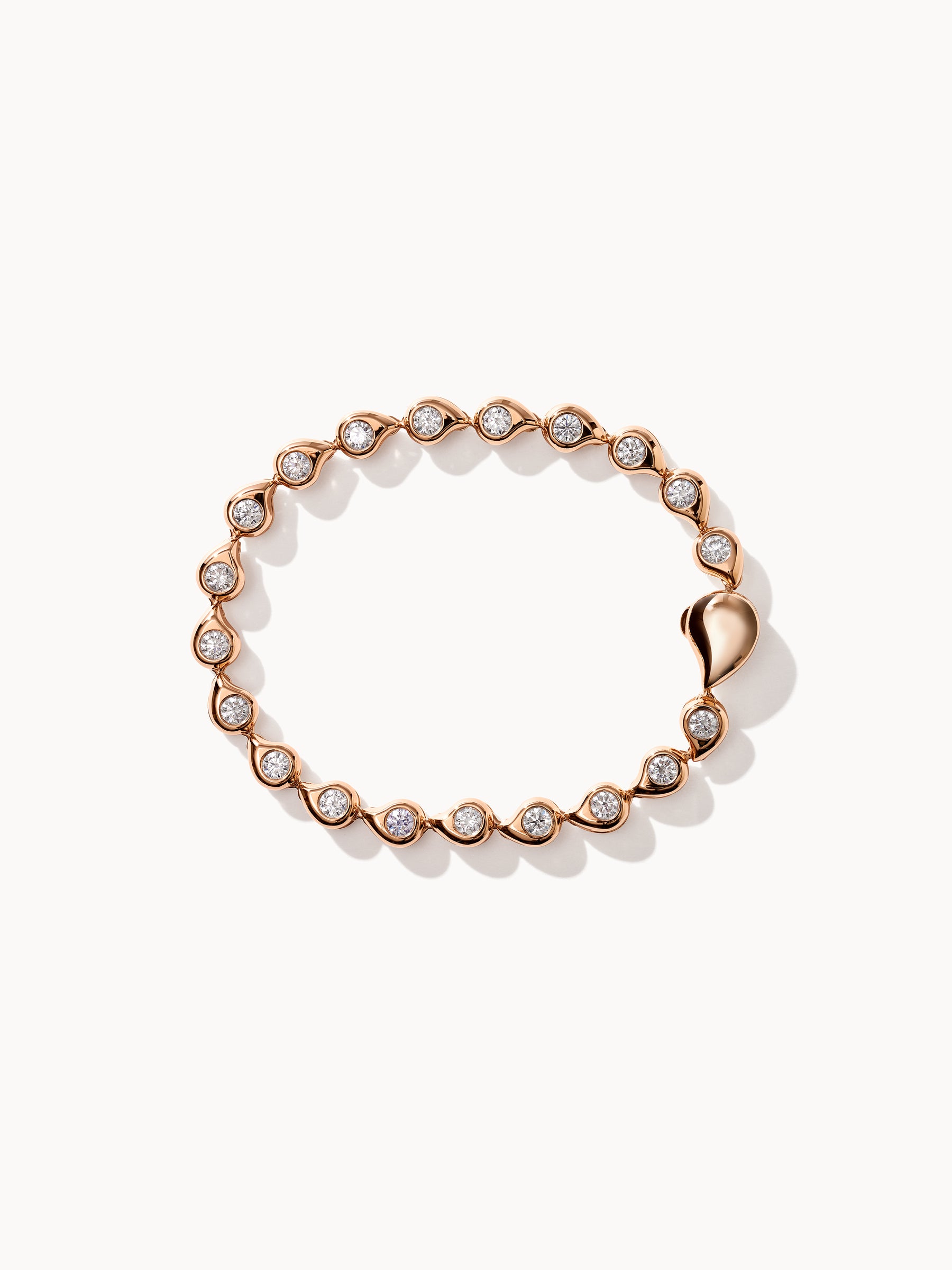 B-SF-Riv-Cl-Blu-rg | Bracelet SNOWFLAKES Rivière Classic / 'Blush'