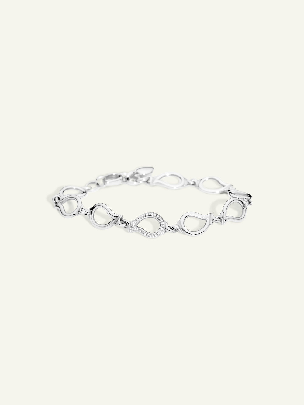 Bracelet SIGNATURE small - 1 element Diamond Pavé 18K Weißgold