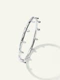 GYPSY Drop Bangle, 17 cm with White Diamonds