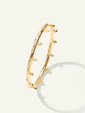 GYPSY Drop Bangle, 17 cm with White Diamonds