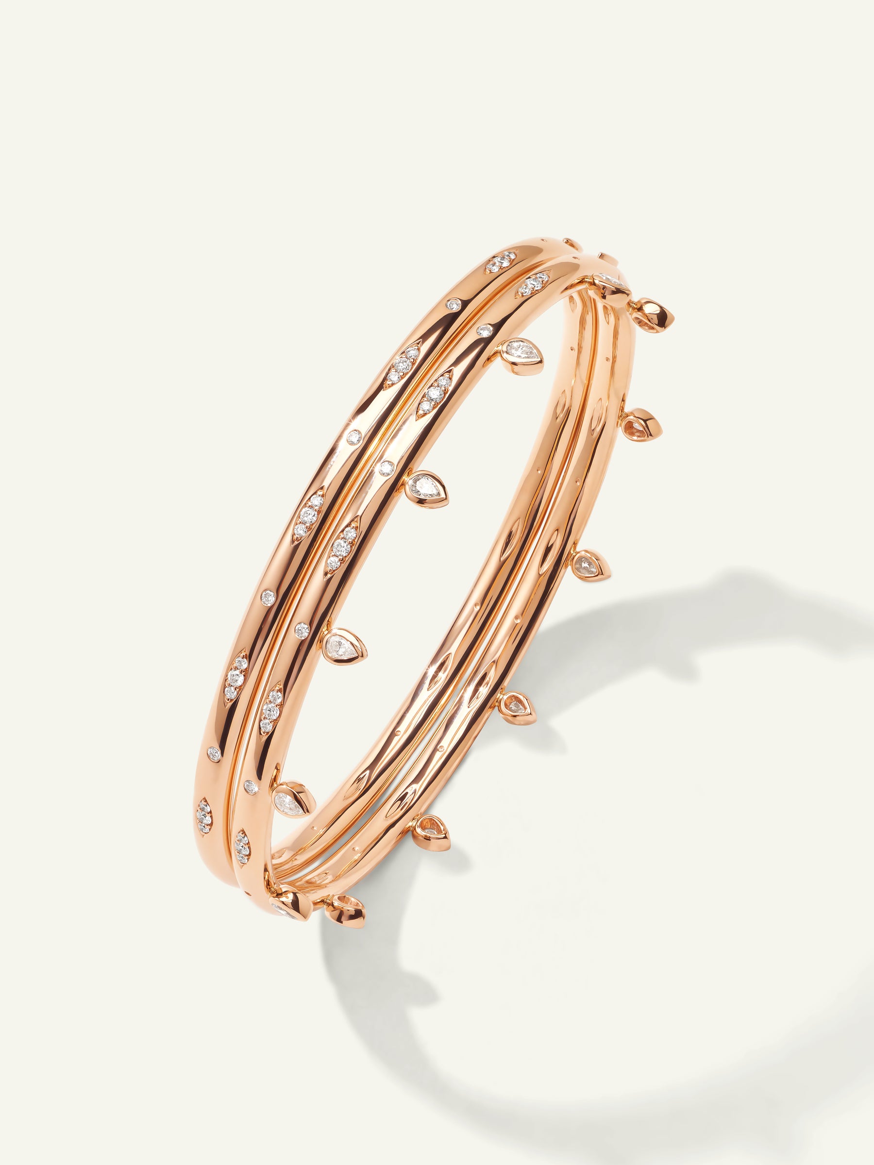 GYPSY Bangle, 16 cm with Diamond Pavé