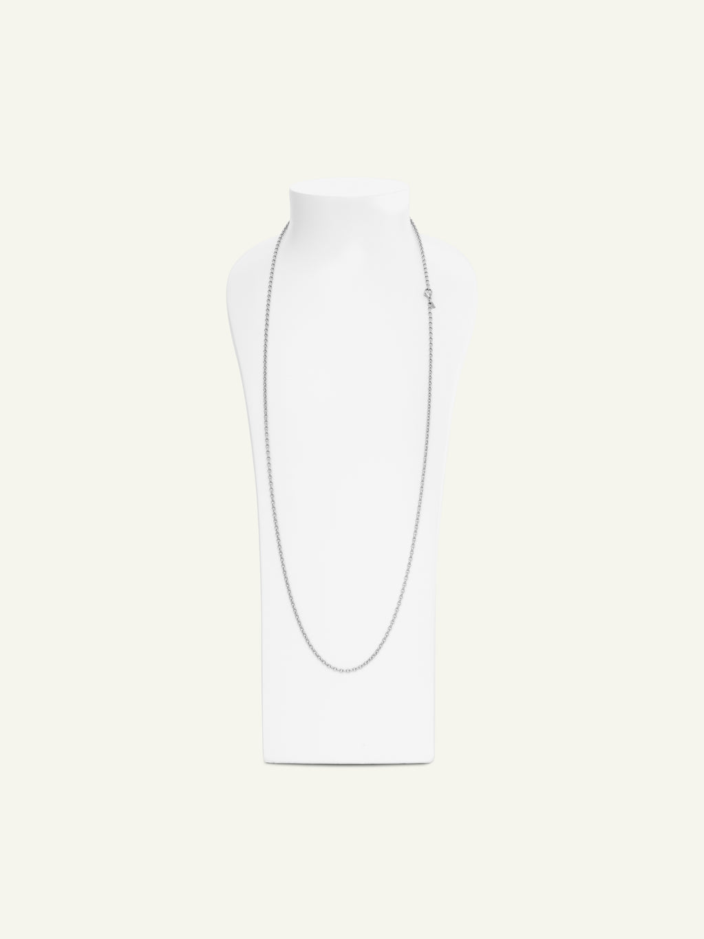 Chain BELCHER, 2,8 mm, 90 cm 18K white gold