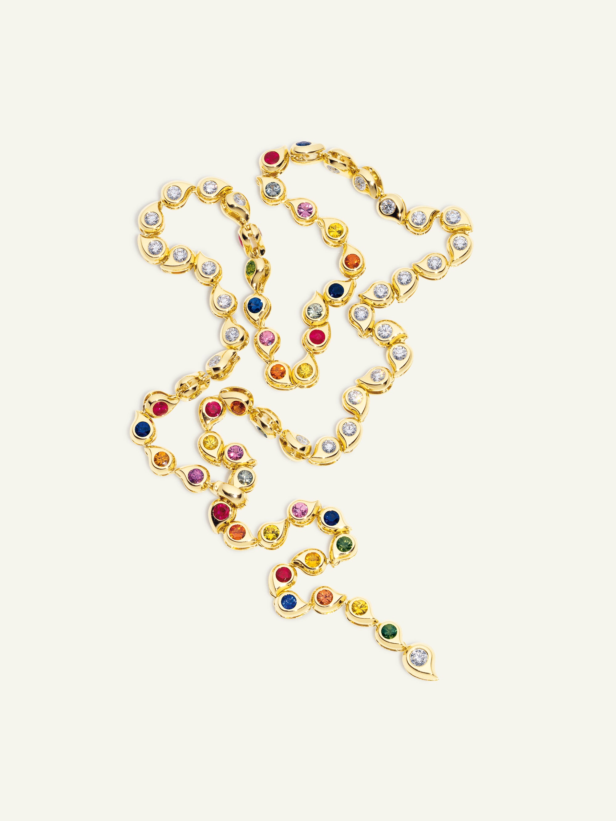 SNOWFLAKES Rivière Collier Necklace in 'Classic' / 'Candy'