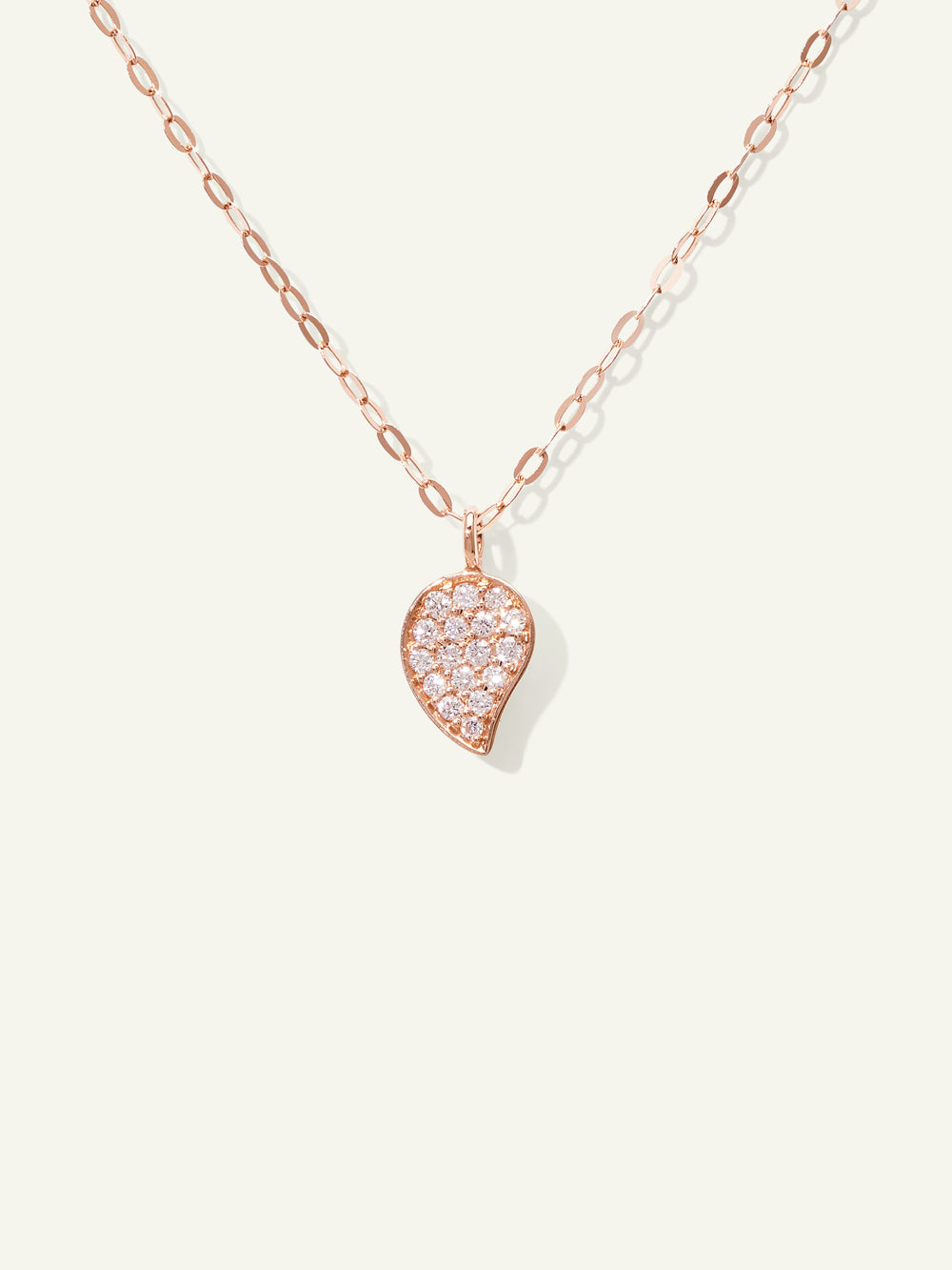 Chain SPARKLE Drop Diamond Pavé, 1,0 mm, 45 cm mit Diamant Pavé
