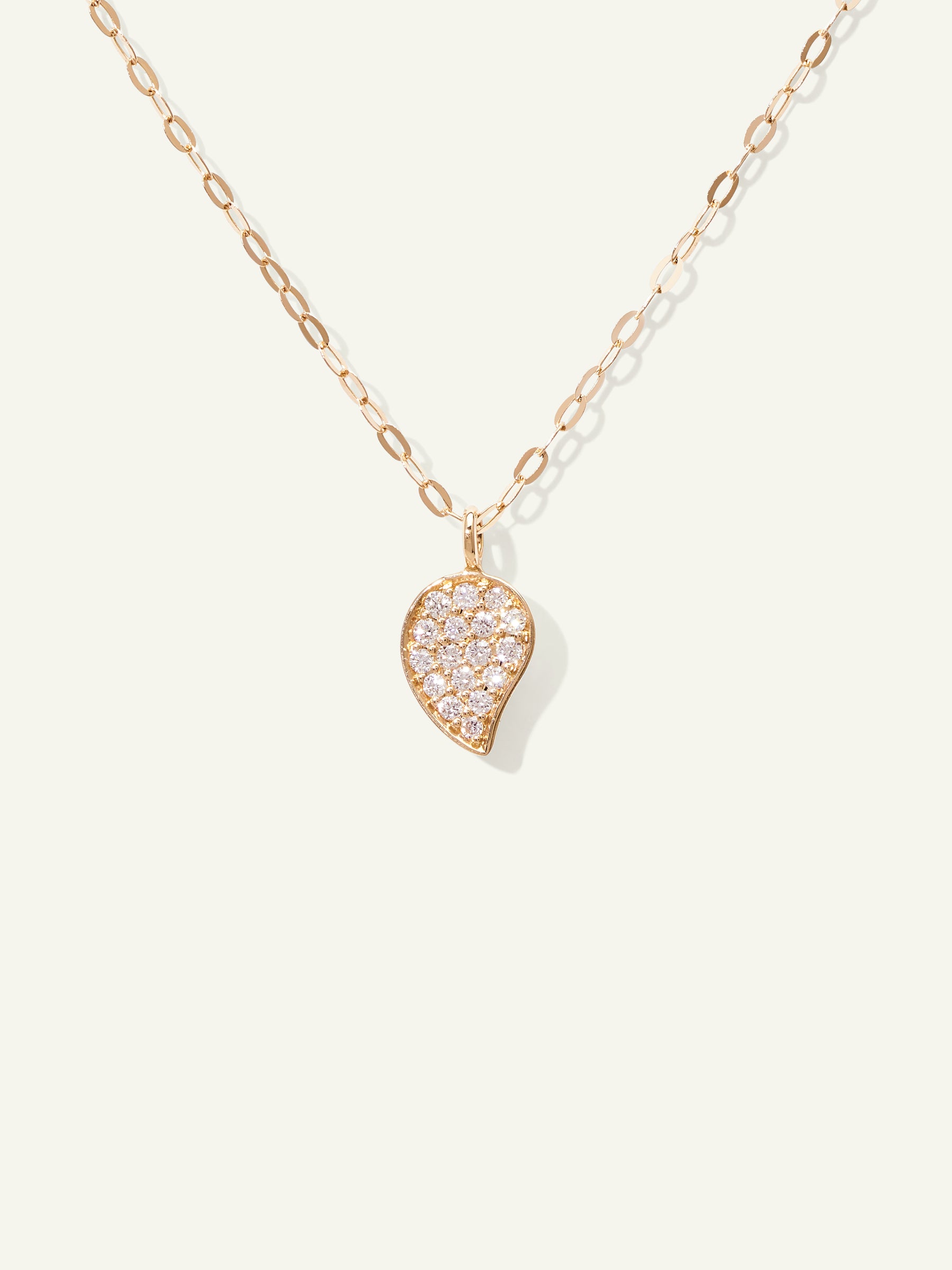 SPARKLE Drop Chain, 1.0 mm, 45 cm with Diamond Pavé