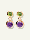 BOUTON 2 Cabochons Ohrringe in 'Aurora' mit Diamanten