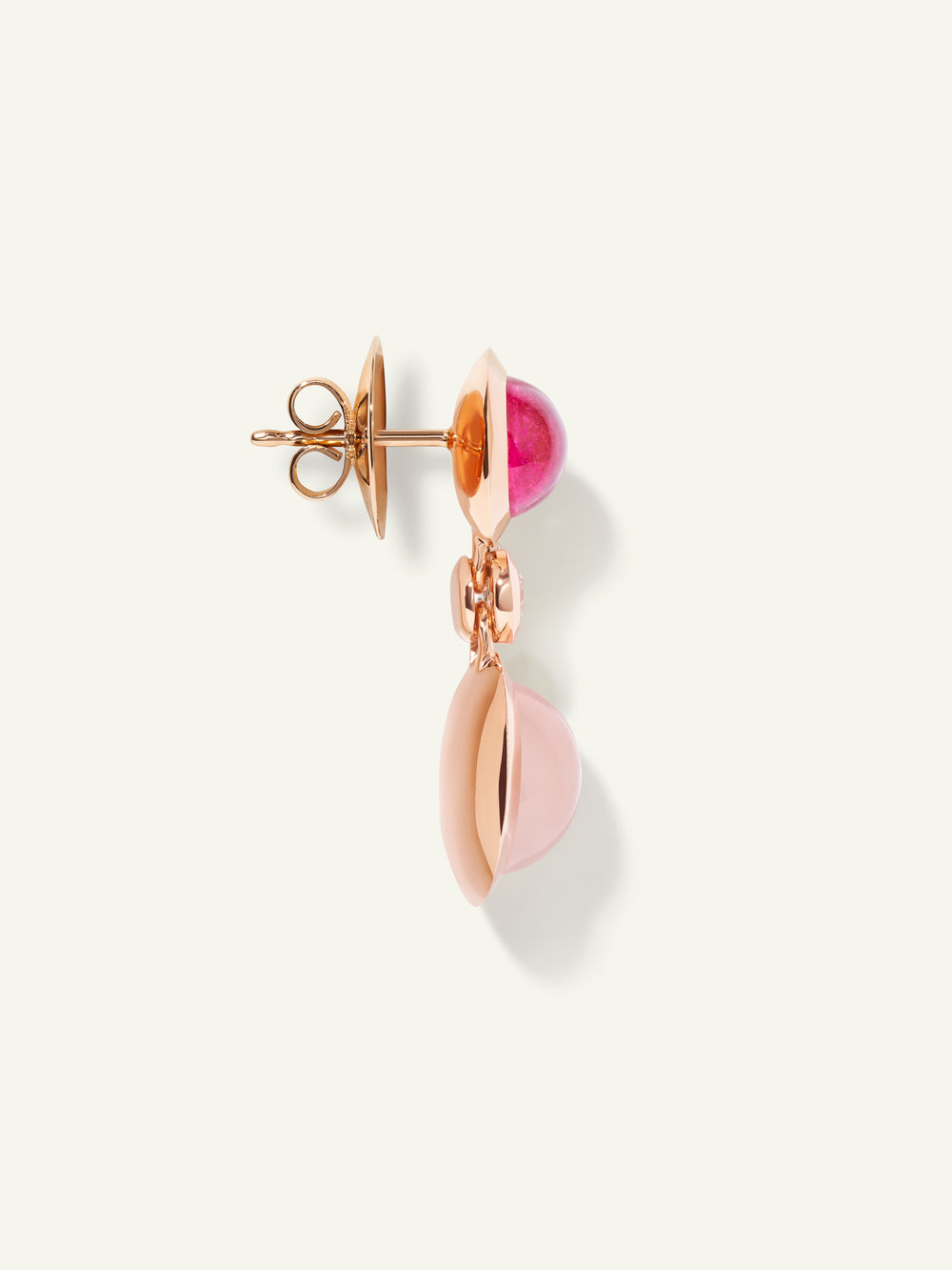 Earrings BOUTON 2 Cabochons 'Blush' / Classic 'Blush' / Classic