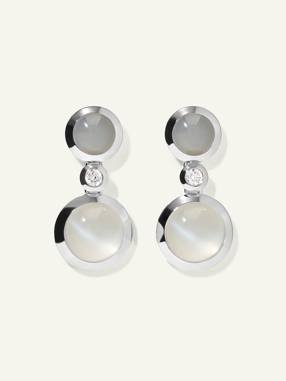 Earrings BOUTON 2 Cabochons 'Cashmere' / Classic 'Cashmere' / Classic
