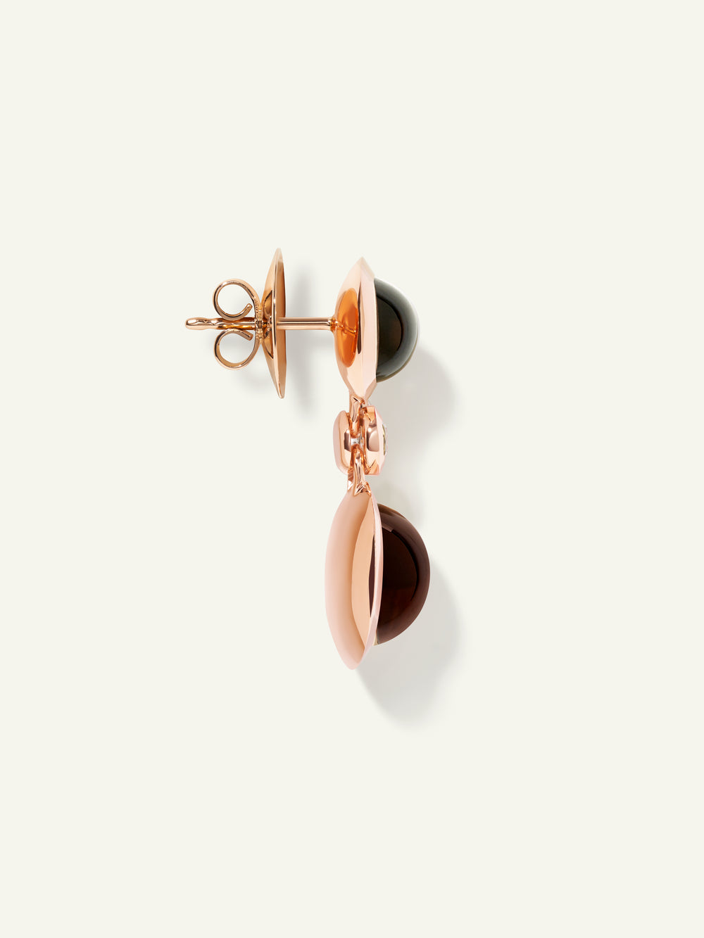 Ohrringe BOUTON 2 Cabochons 'Indian Summer' / Sapphire