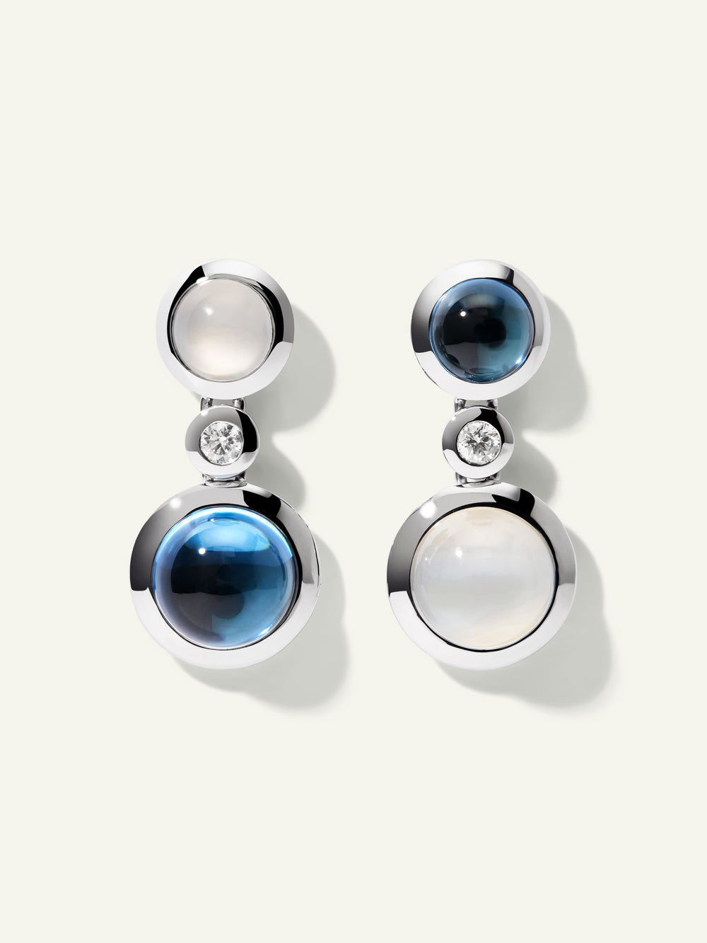 Earrings BOUTON 2 Cabochons 'Ocean' / Classic 'Ocean' / Classic