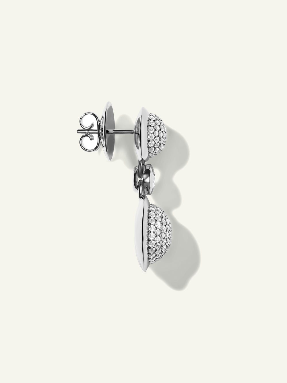 Earrings BOUTON 2 Cabochons Diamond Pavé / Classic Diamond Pavé / Classic