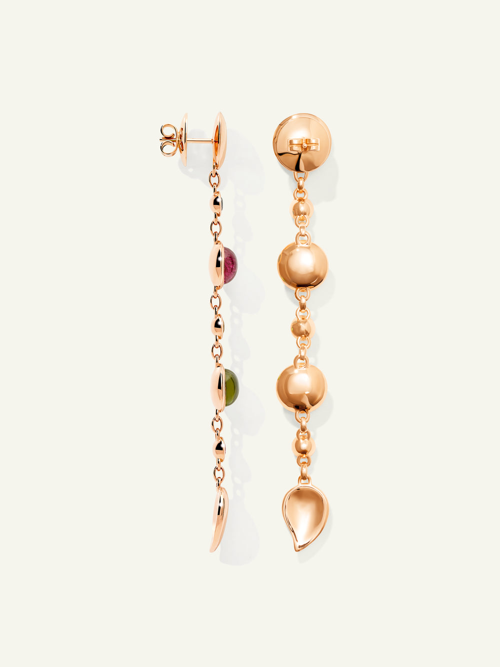 BOUTON Long Ohrringe in 'Candy' mit Saphiren