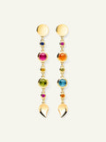 BOUTON Long Ohrringe in 'Candy' mit Saphiren