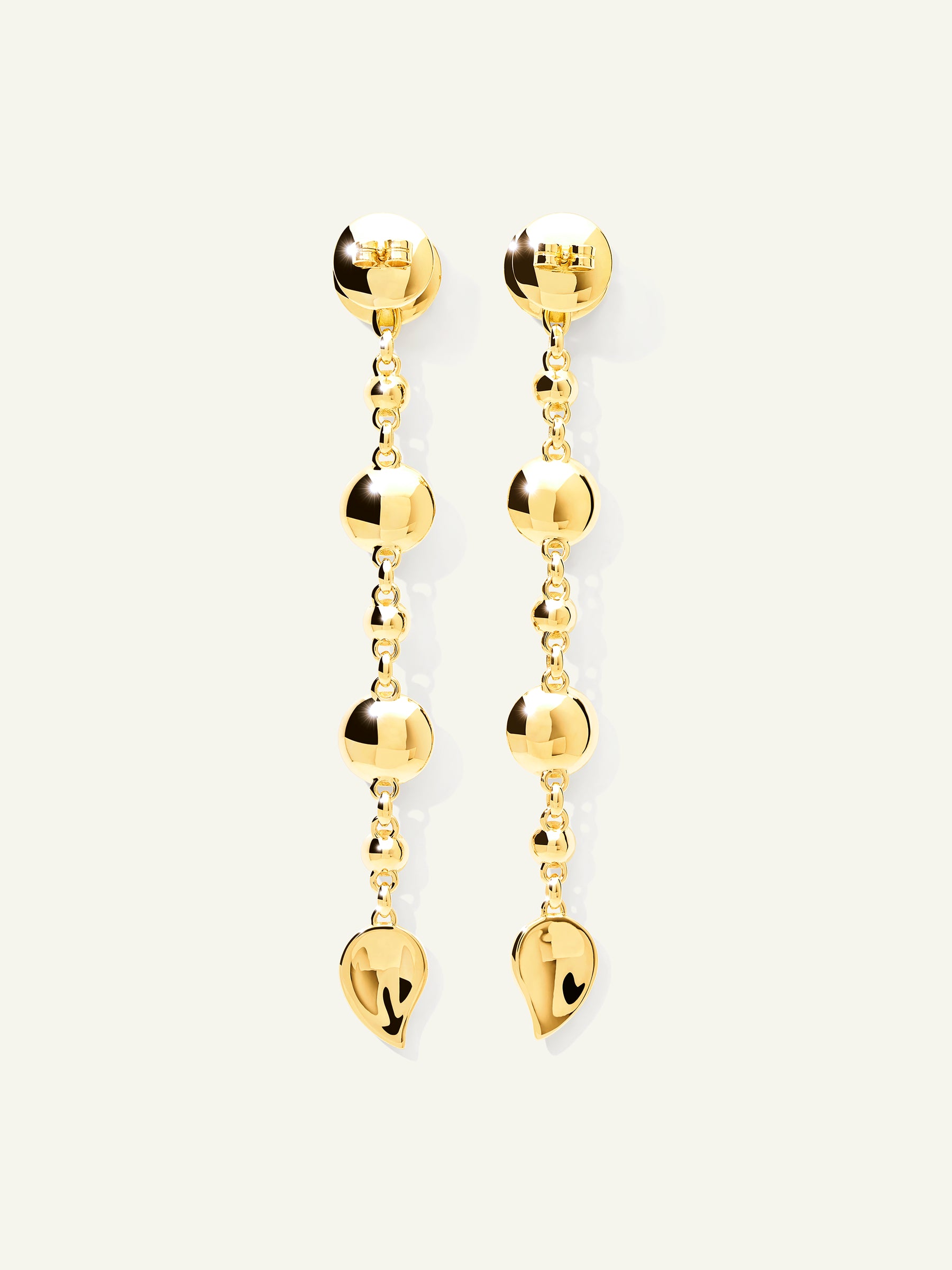 BOUTON Long Earrings in 'Lagoon' with Mixed Gemstones