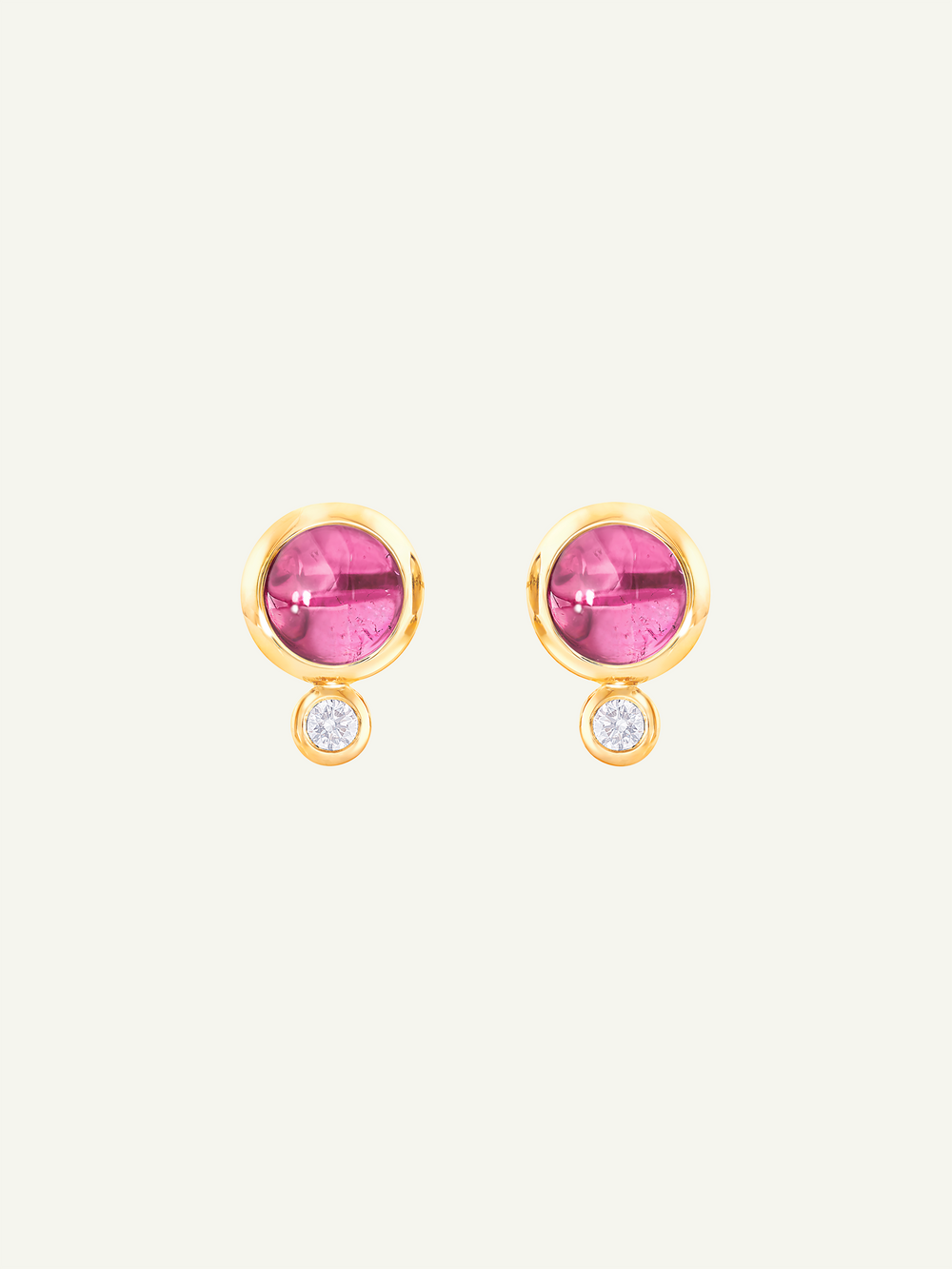 Ohrringe BOUTON rose/pinker Tourmaline / Classic