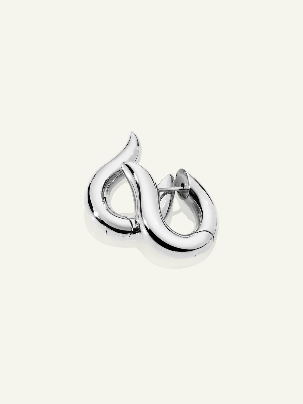 SIGNATURE Earrings Hoop large 18K Weißgold