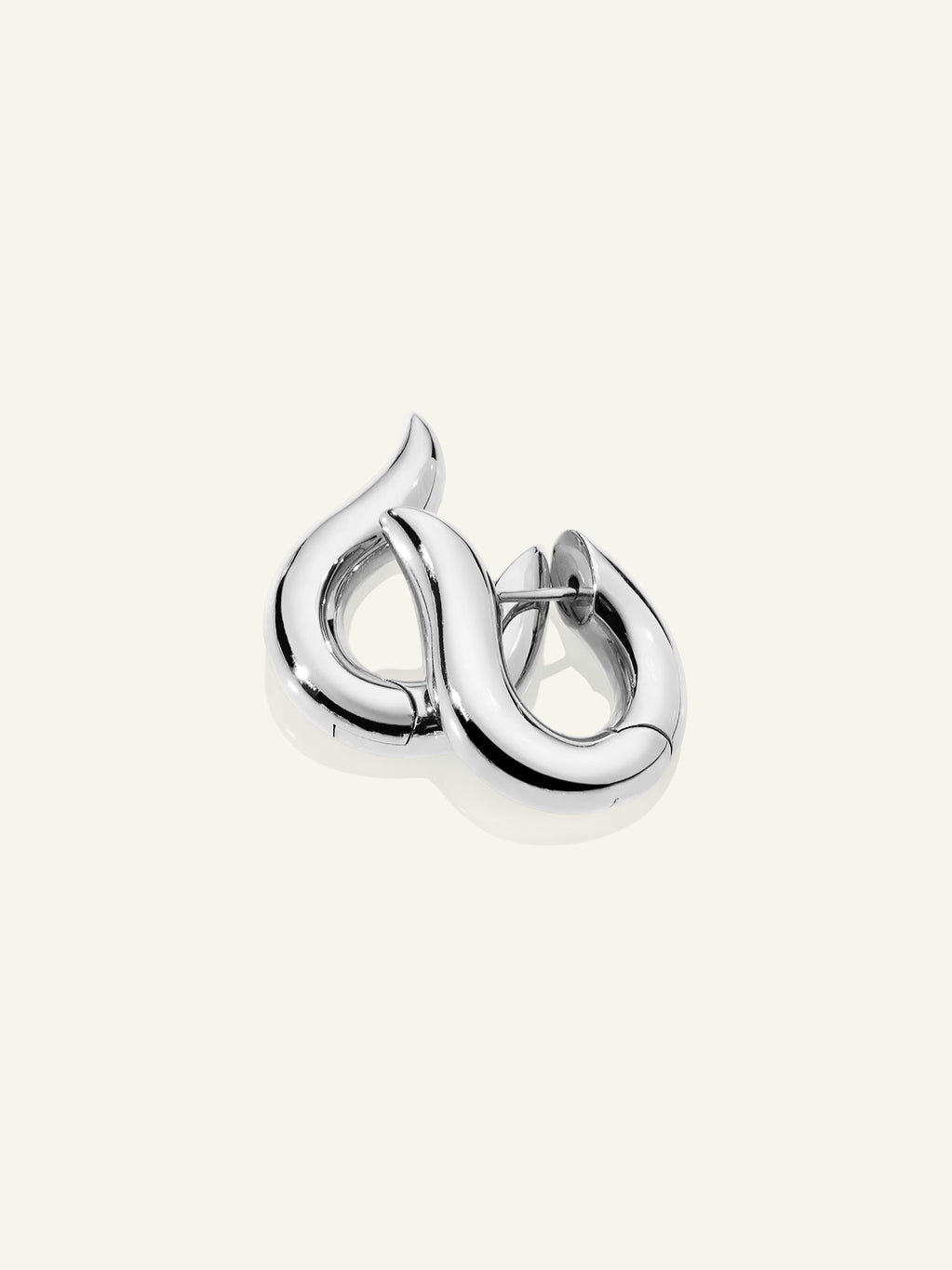 SIGNATURE Earrings Hoop large 18K Weißgold